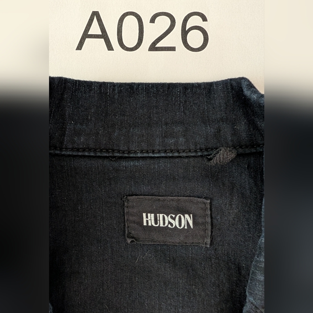Hudson Crop Denim Moto Dark Blue Jacket Woman's - Picture 12 of 13